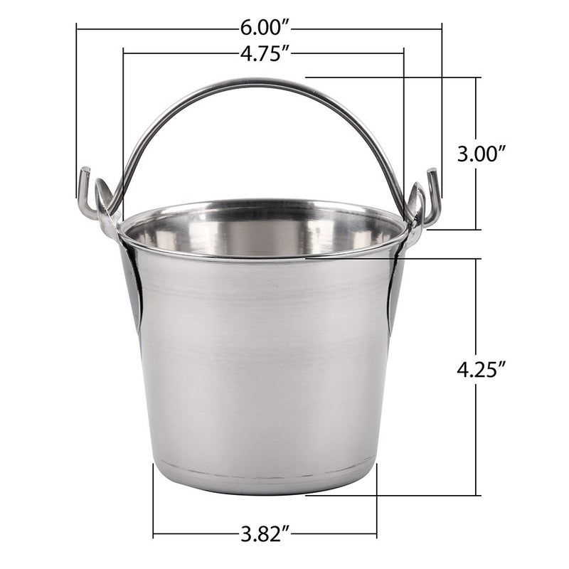 Lindy's 1-Quart Stainless Steel Bucket, Durable Seamless Bucket for Many Home Tasks, Carry Water or Milk, Fill with Food, Use as a Flower Pot, Cleaning Bucket, Table Centerpiece and Much More - Image 4